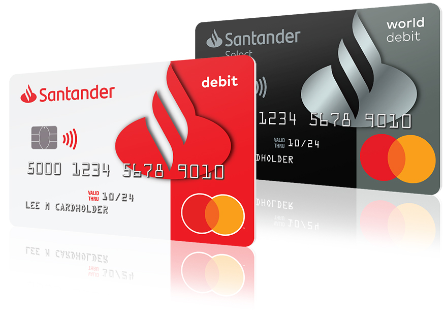 Image of Santander debit credit cards