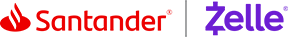 Santander and Zelle logos