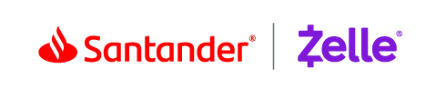 Santander and Zellle logos