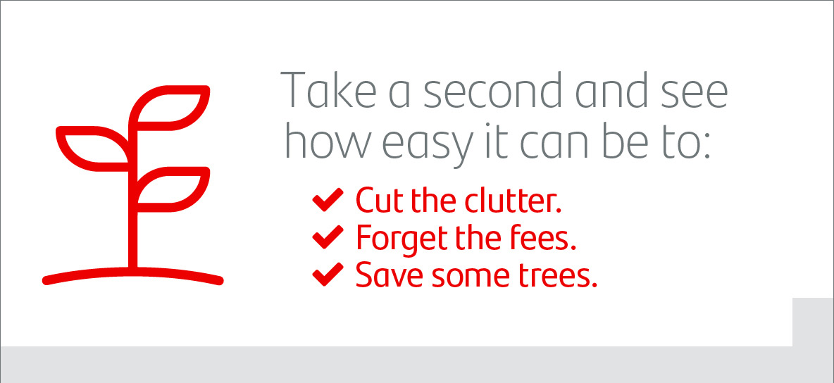 Take a second to see how easy it can be. Go Paperless.