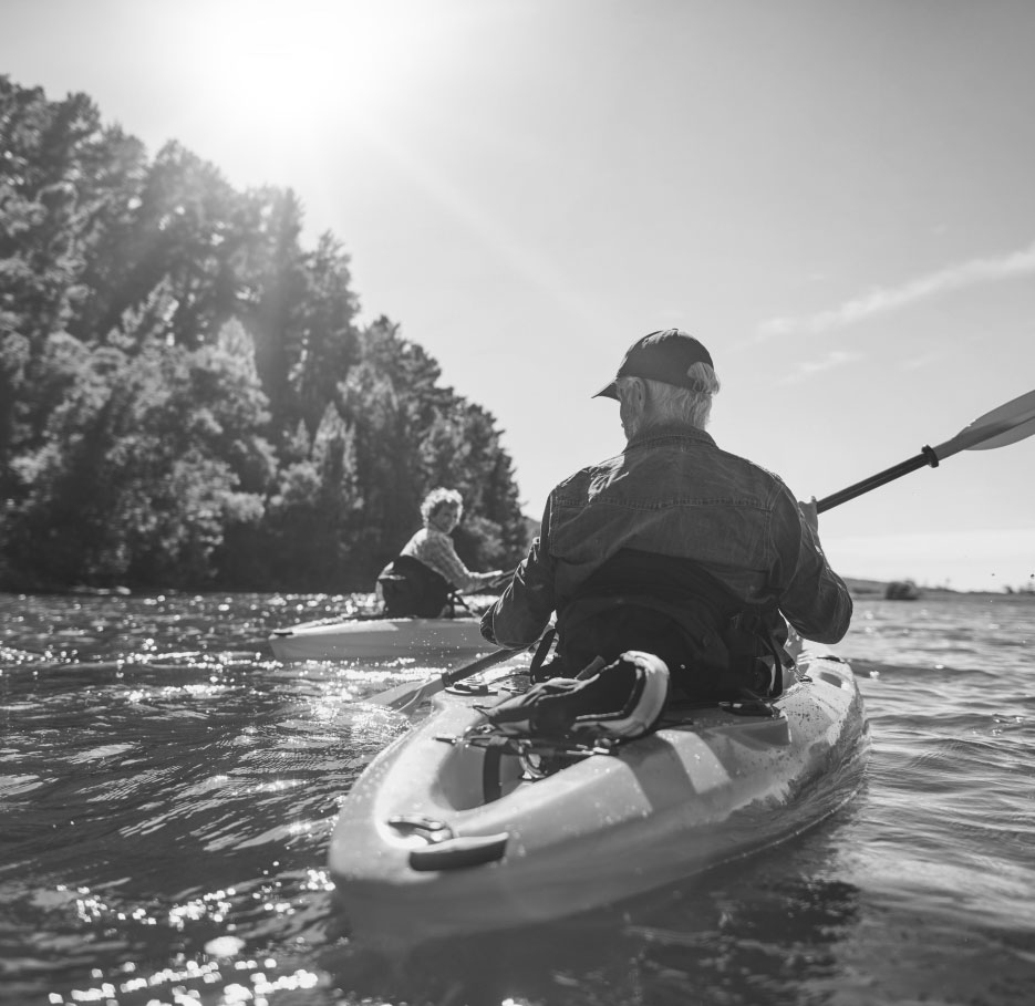 Man kayaking