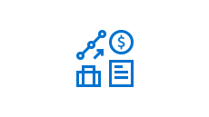 Line Graph, Dollar Sign, Briefcase, Finance Report