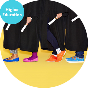 Higher education - people graduating