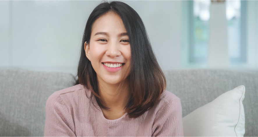 portrait of girl smiling